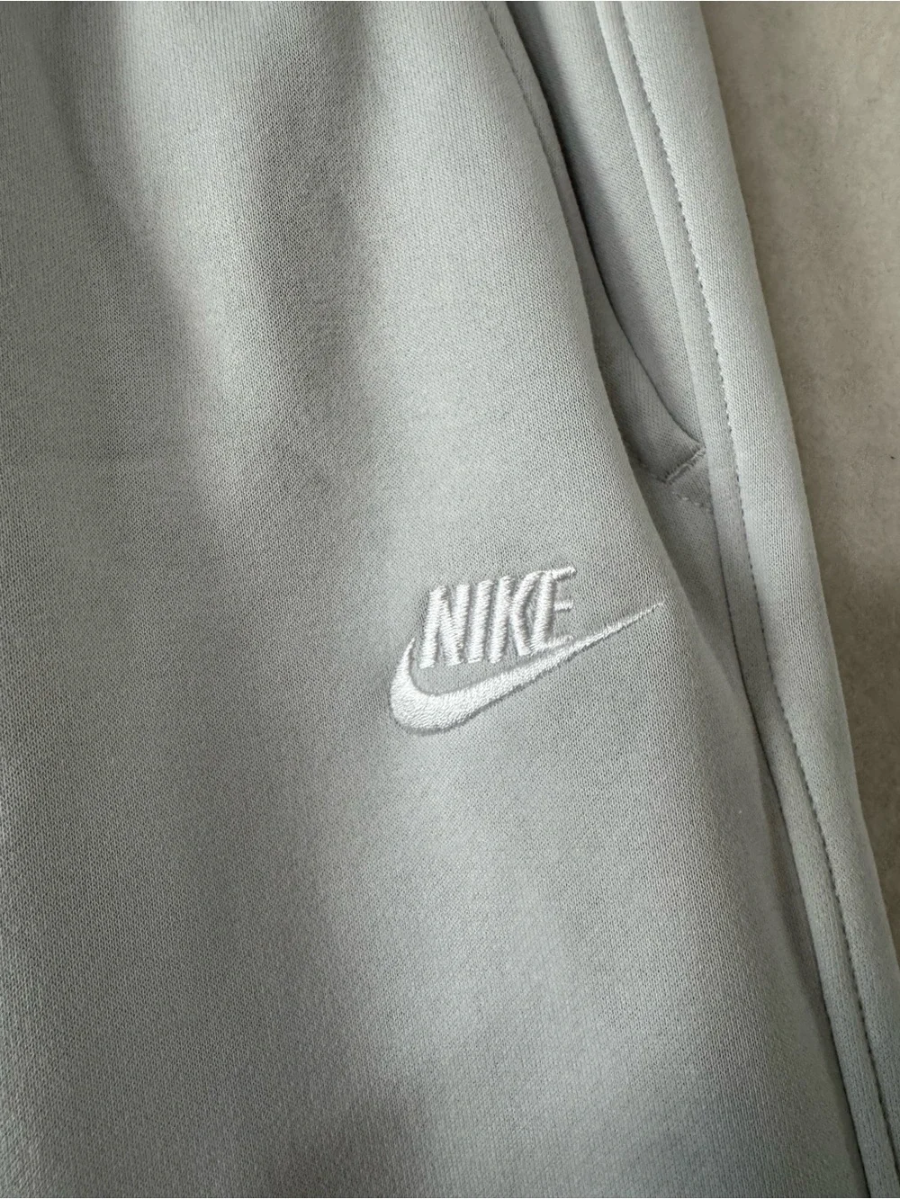 Nike Kids Crewneck Sweatshirt and Joggers Set in Light Beige - Picture 12 of 15